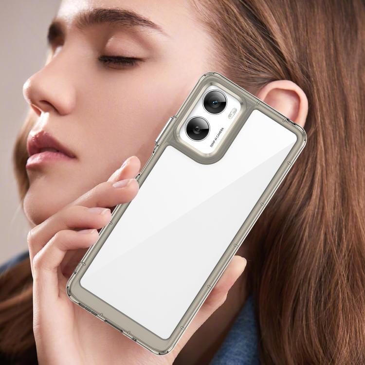 For Motorola Moto G06 Power 4G Colorful Series Acrylic Hybrid TPU Phone Case
