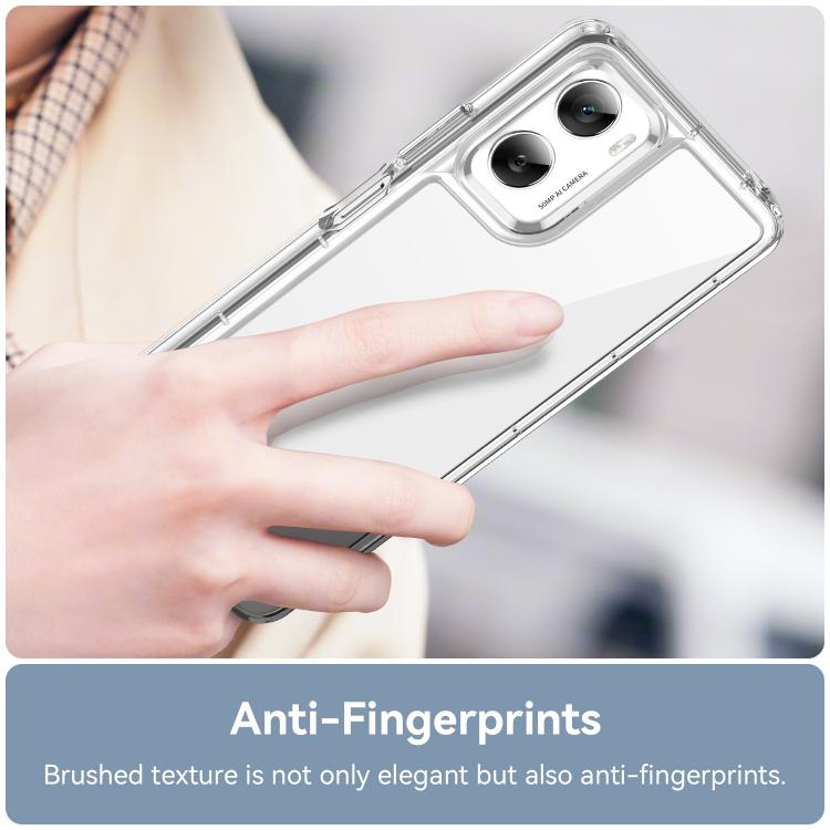 For Motorola Moto G06 Power 4G Colorful Series Acrylic Hybrid TPU Phone Case