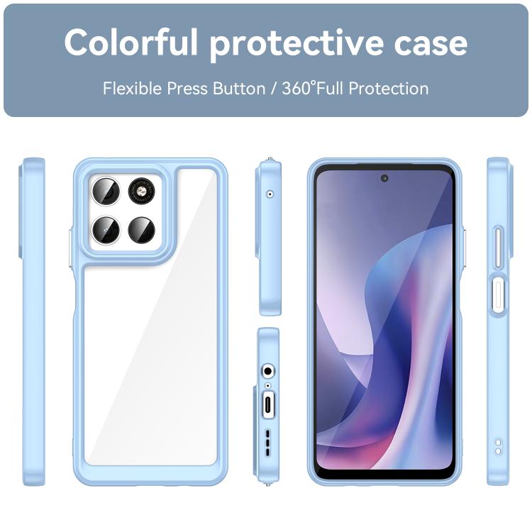 For Motorola Moto G57 5G Colorful Series Acrylic Hybrid TPU Phone Case