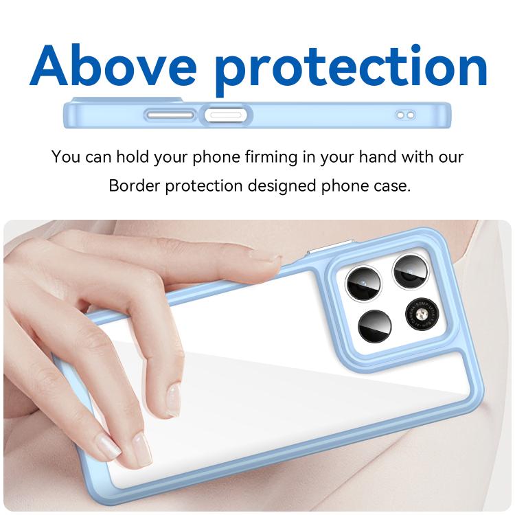 For Motorola Moto G57 5G Colorful Series Acrylic Hybrid TPU Phone Case