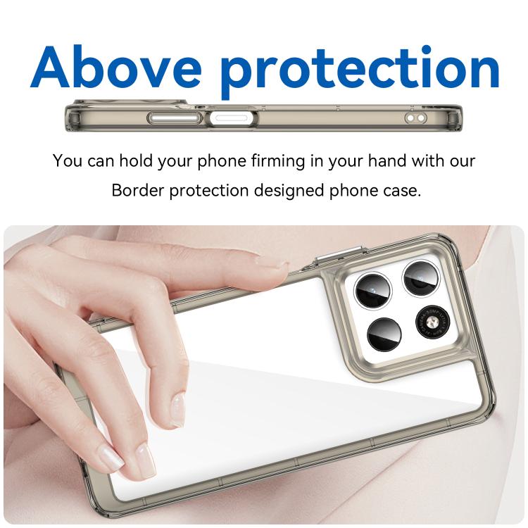For Motorola Moto G57 5G Colorful Series Acrylic Hybrid TPU Phone Case