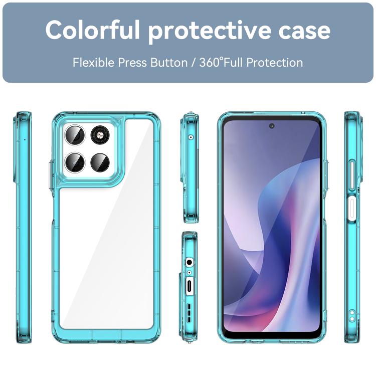 For Motorola Moto G57 5G Colorful Series Acrylic Hybrid TPU Phone Case