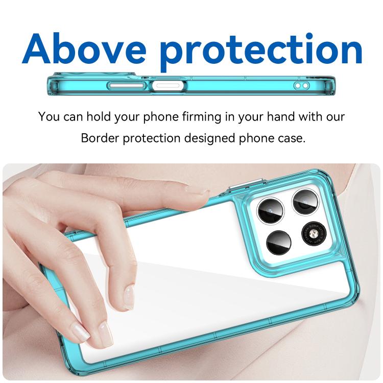 For Motorola Moto G57 5G Colorful Series Acrylic Hybrid TPU Phone Case
