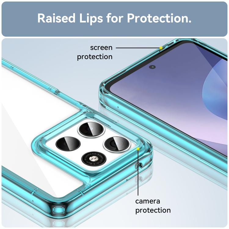 For Motorola Moto G57 5G Colorful Series Acrylic Hybrid TPU Phone Case