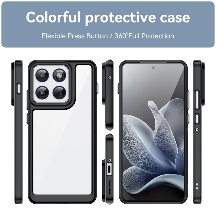 For Motorola Edge 70 5G / X70 Air Colorful Series Acrylic Hybrid TPU Phone Case