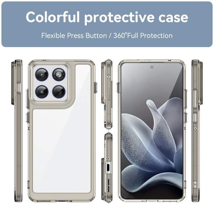 For Motorola Edge 70 5G / X70 Air Colorful Series Acrylic Hybrid TPU Phone Case