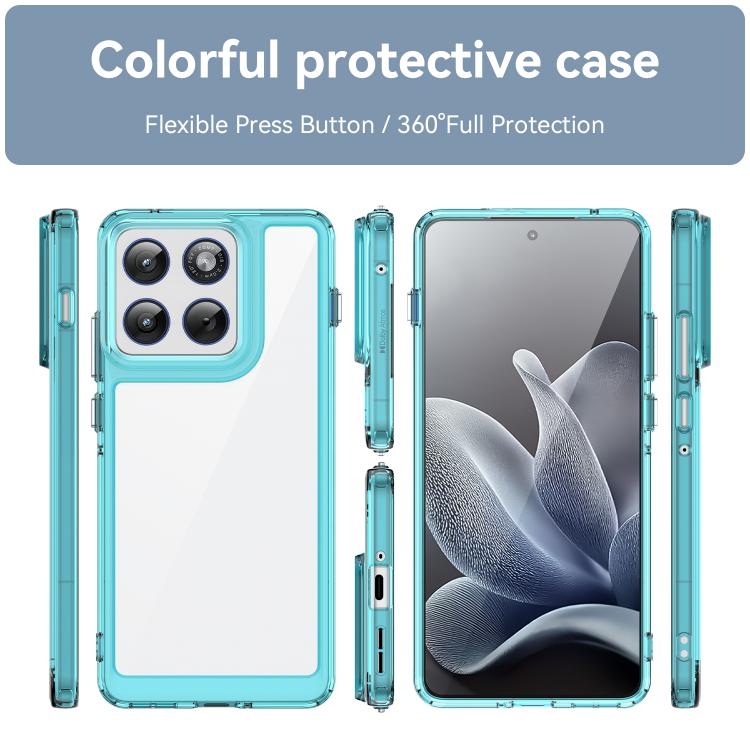 For Motorola Edge 70 5G / X70 Air Colorful Series Acrylic Hybrid TPU Phone Case