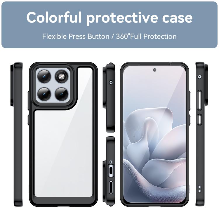 For Motorola Edge 70 Fusion+ 5G Colorful Series Acrylic Hybrid TPU Phone Case