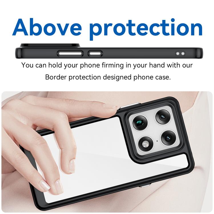 For Motorola Edge 70 Ultra 5G Colorful Series Acrylic Hybrid TPU Phone Case