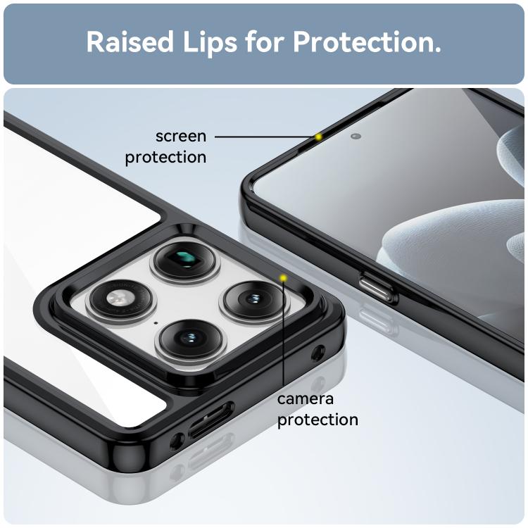 For Motorola Signature 5G Colorful Series Acrylic Hybrid TPU Phone Case