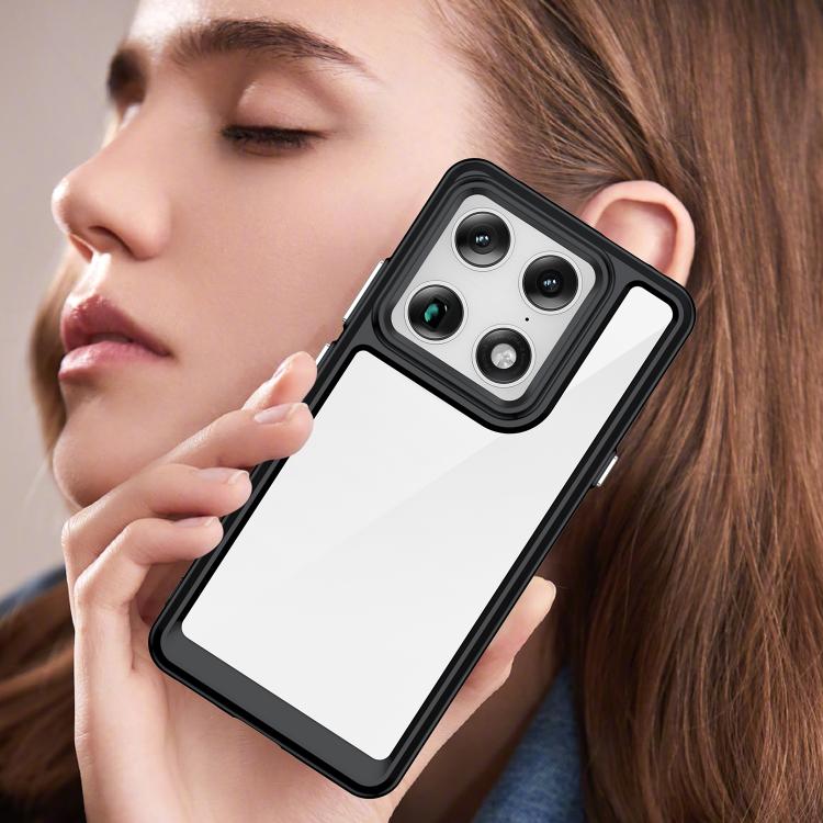 For Motorola Signature 5G Colorful Series Acrylic Hybrid TPU Phone Case