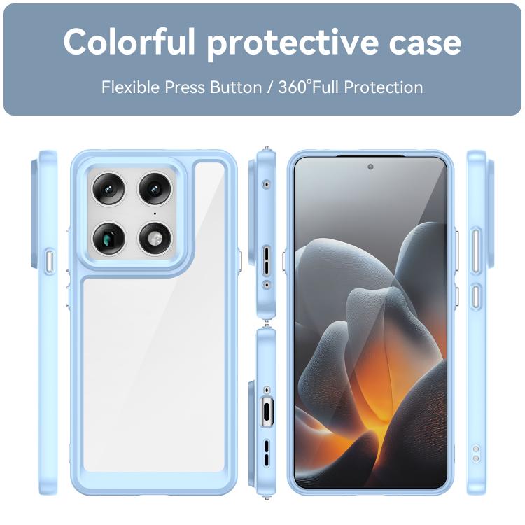 For Motorola Signature 5G Colorful Series Acrylic Hybrid TPU Phone Case