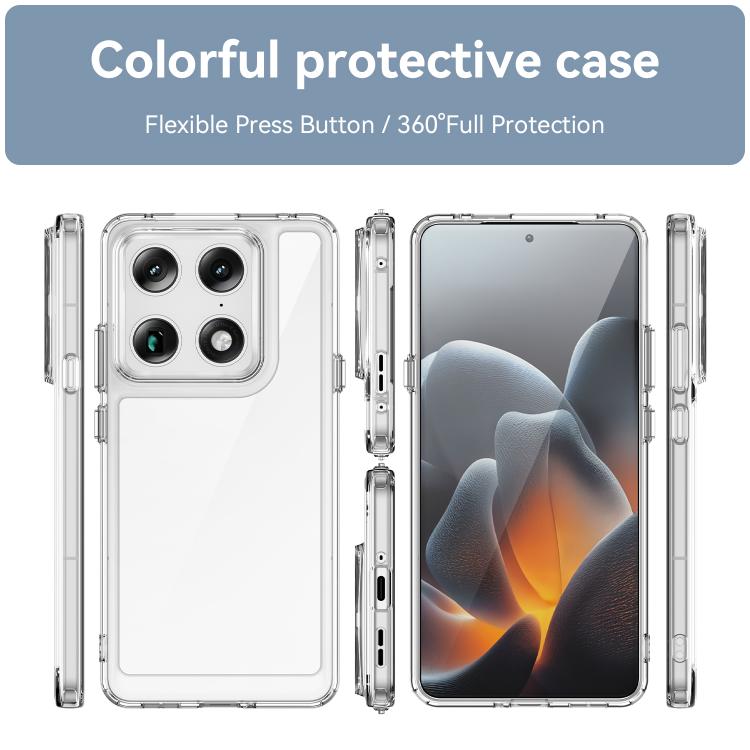 For Motorola Signature 5G Colorful Series Acrylic Hybrid TPU Phone Case