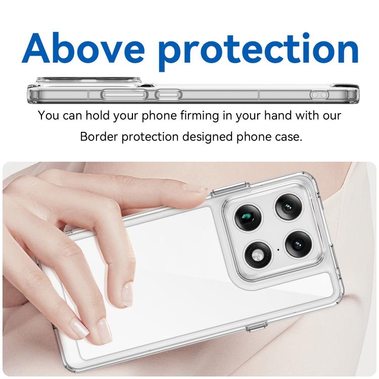 For Motorola Signature 5G Colorful Series Acrylic Hybrid TPU Phone Case