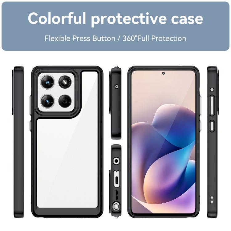For Motorola Edge 60 Stylus Colorful Series Acrylic Hybrid TPU Phone Case