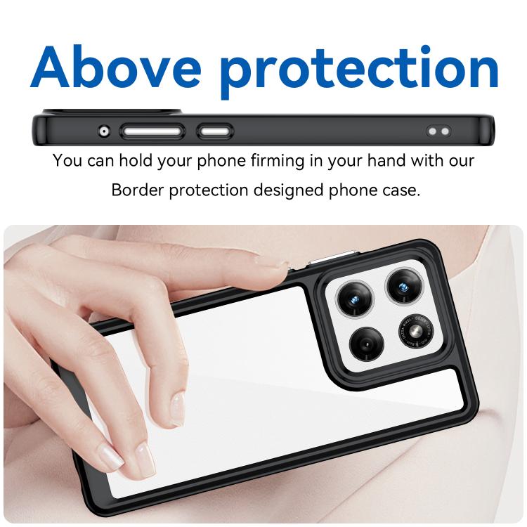 For Motorola Edge 60 Stylus Colorful Series Acrylic Hybrid TPU Phone Case