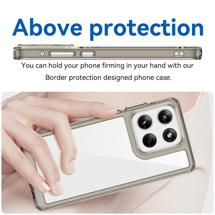 For Motorola Edge 60 Stylus Colorful Series Acrylic Hybrid TPU Phone Case