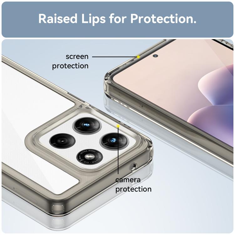 For Motorola Edge 60 Stylus Colorful Series Acrylic Hybrid TPU Phone Case