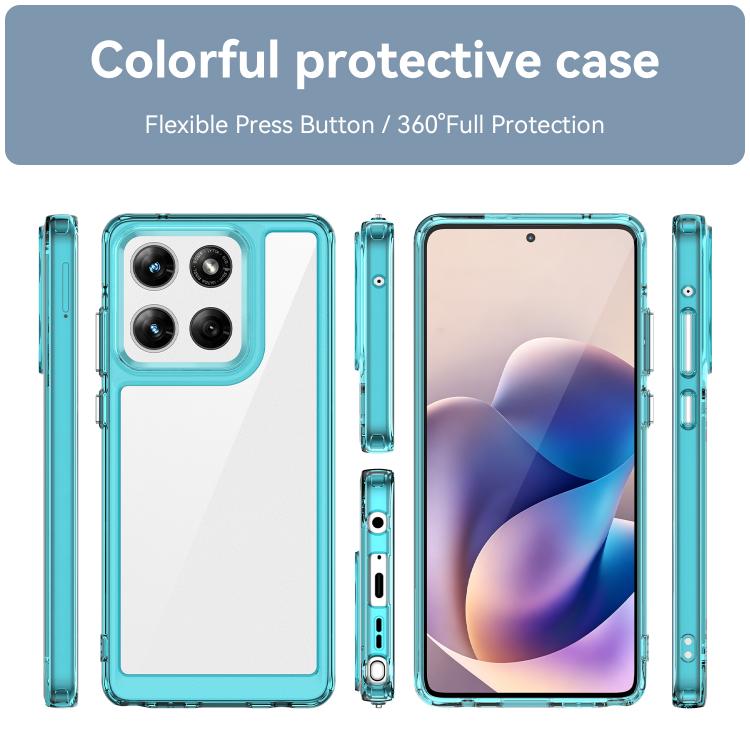 For Motorola Edge 60 Stylus Colorful Series Acrylic Hybrid TPU Phone Case