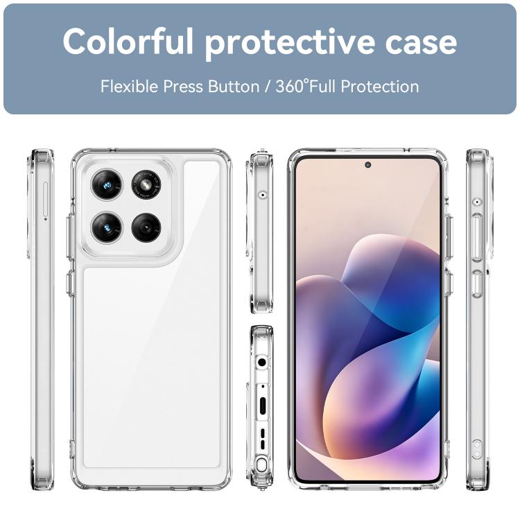For Motorola Edge 60 Stylus Colorful Series Acrylic Hybrid TPU Phone Case