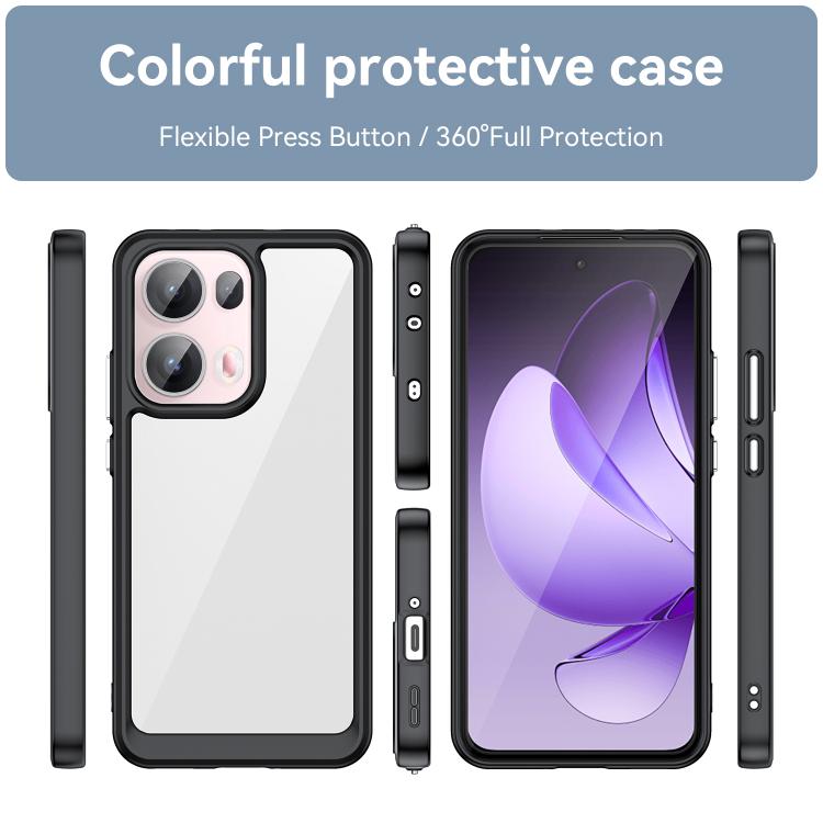 For OPPO Reno13 Pro Global Colorful Series Acrylic Hybrid TPU Phone Case
