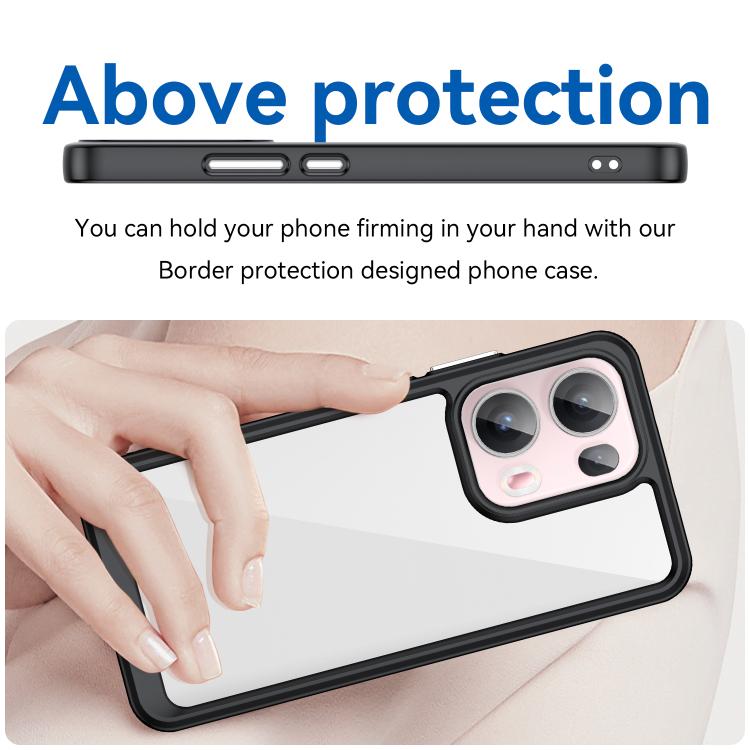 For OPPO Reno13 Pro Global Colorful Series Acrylic Hybrid TPU Phone Case