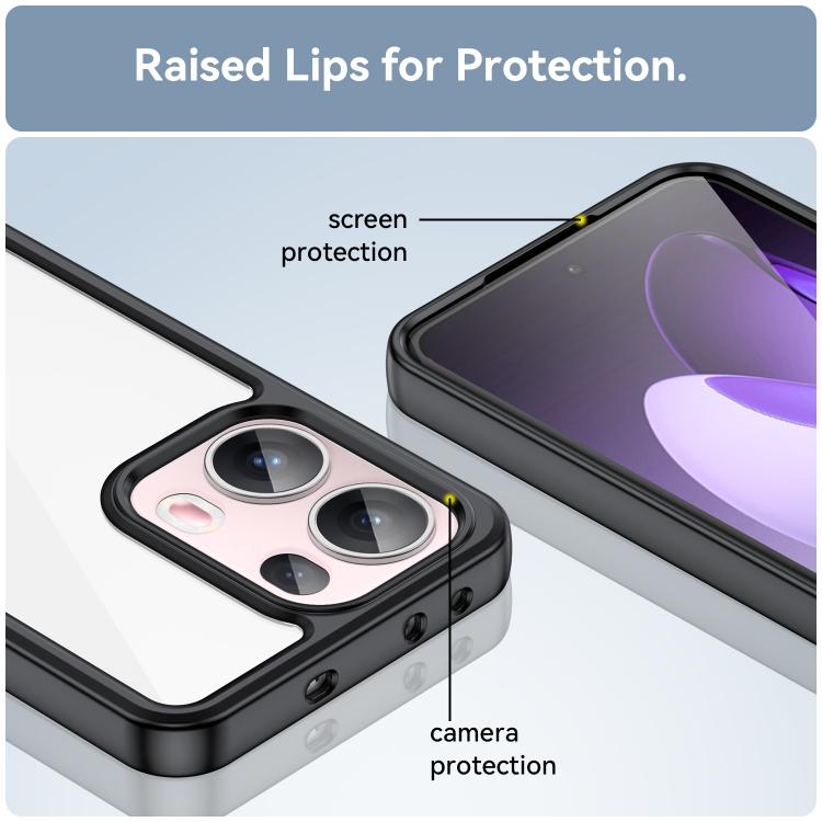 For OPPO Reno13 Pro Global Colorful Series Acrylic Hybrid TPU Phone Case