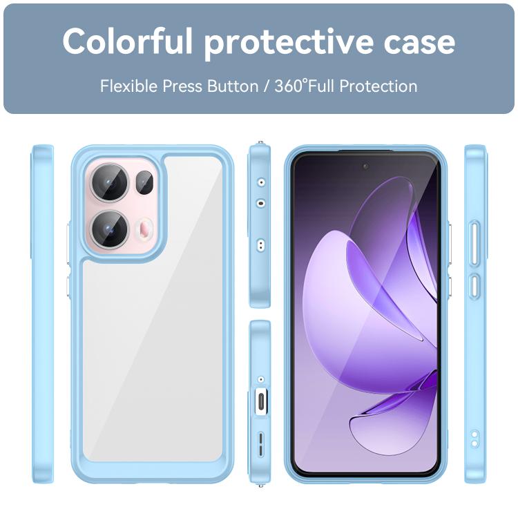 For OPPO Reno13 Pro Global Colorful Series Acrylic Hybrid TPU Phone Case