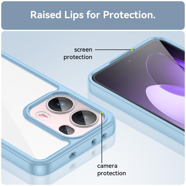 For OPPO Reno13 Pro Global Colorful Series Acrylic Hybrid TPU Phone Case