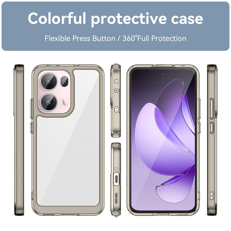 For OPPO Reno13 Pro Global Colorful Series Acrylic Hybrid TPU Phone Case