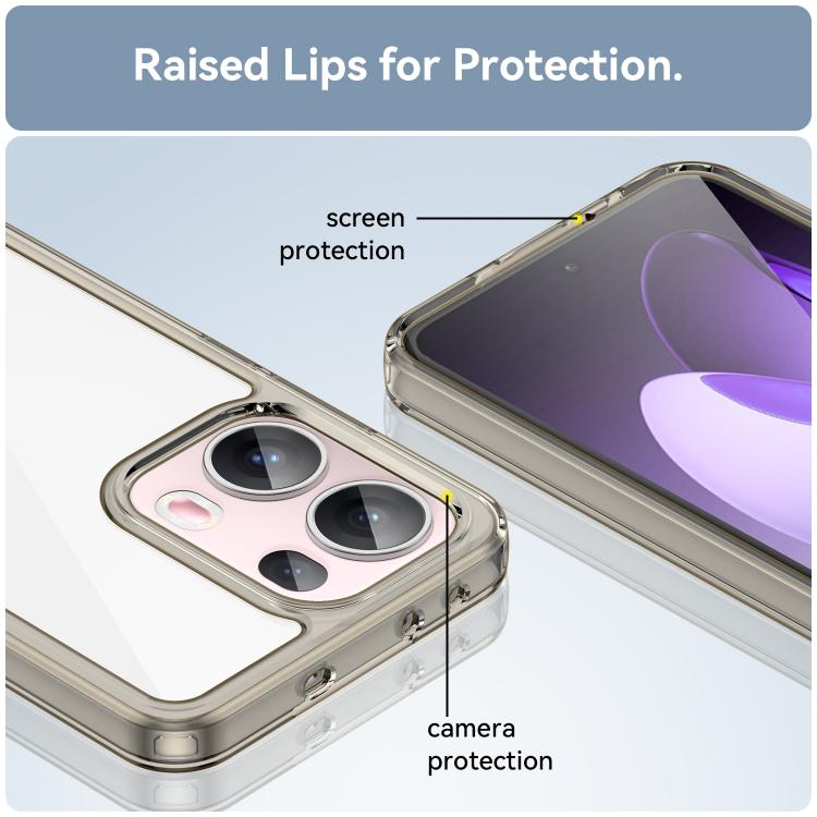 For OPPO Reno13 Pro Global Colorful Series Acrylic Hybrid TPU Phone Case