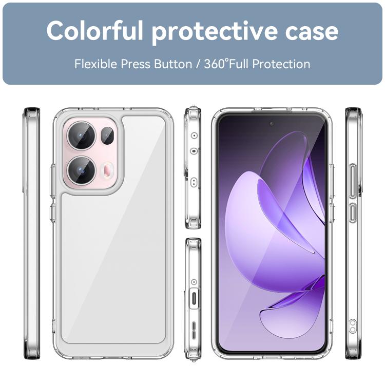 For OPPO Reno13 Pro Global Colorful Series Acrylic Hybrid TPU Phone Case