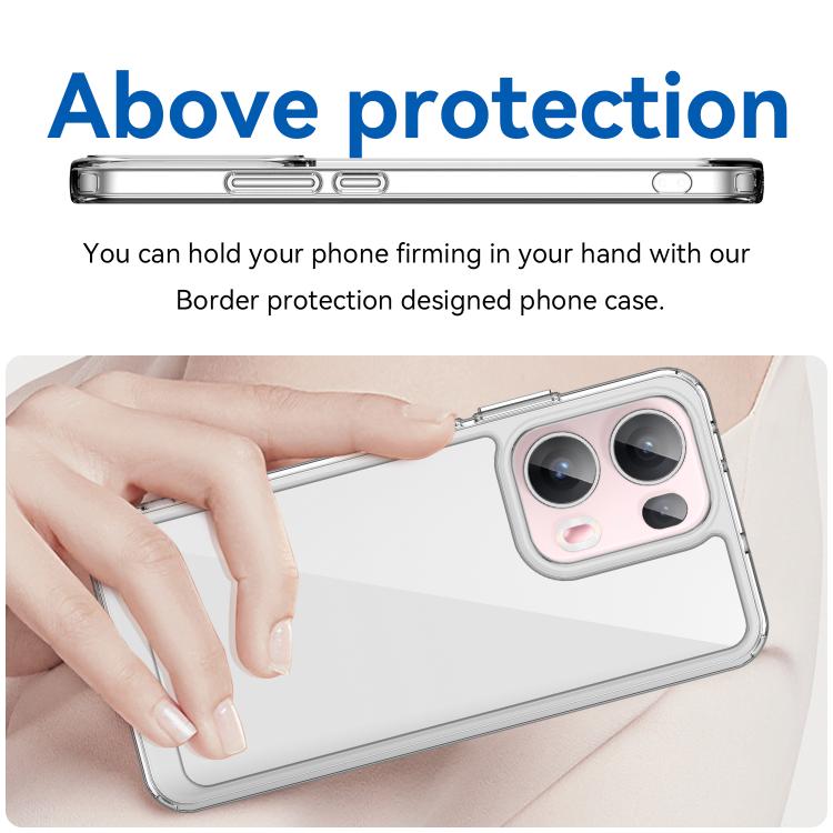 For OPPO Reno13 Pro Global Colorful Series Acrylic Hybrid TPU Phone Case