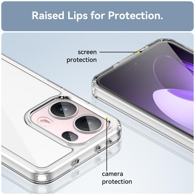 For OPPO Reno13 Pro Global Colorful Series Acrylic Hybrid TPU Phone Case