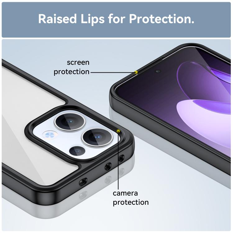 For OPPO Reno13 Global Colorful Series Acrylic Hybrid TPU Phone Case