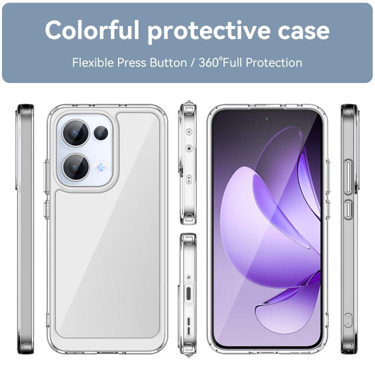 For OPPO Reno13 Global Colorful Series Acrylic Hybrid TPU Phone Case