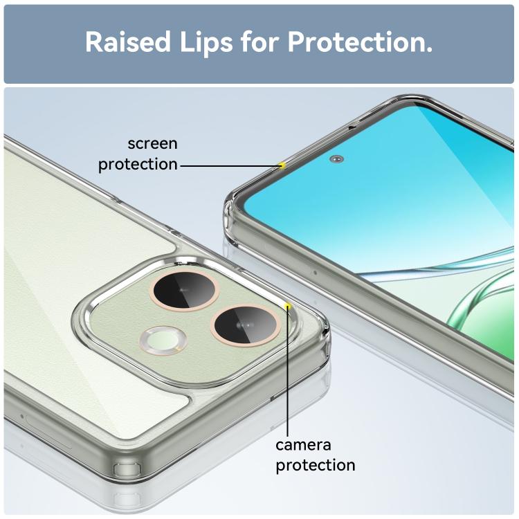 For OPPO A5 Energy 5G Colorful Series Acrylic Hybrid TPU Phone Case