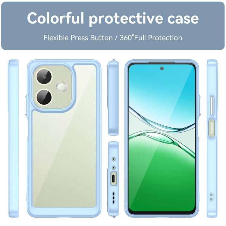 For OPPO A5 Pro 5G Global Colorful Series Acrylic Hybrid TPU Phone Case