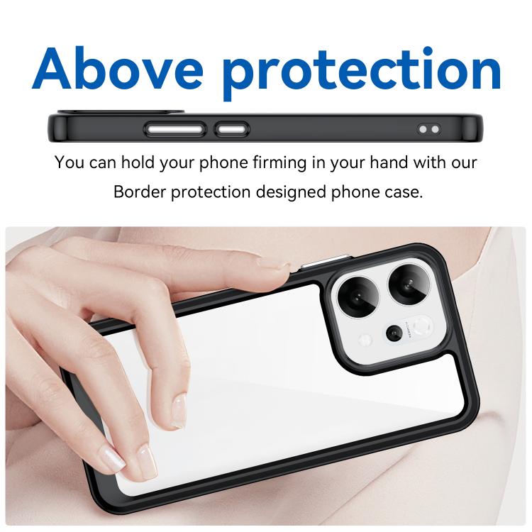 For OPPO Reno14 Global Colorful Series Acrylic Hybrid TPU Phone Case