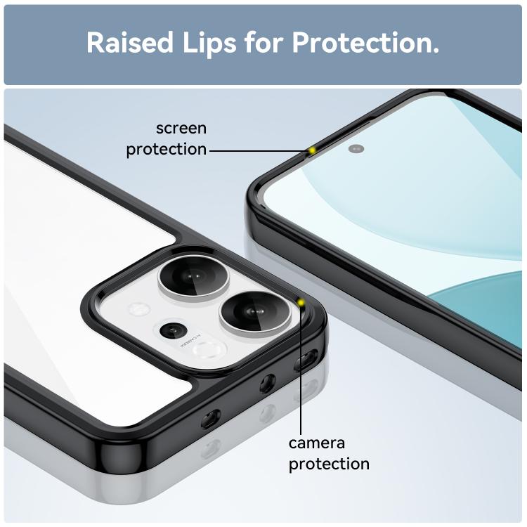 For OPPO Reno14 Global Colorful Series Acrylic Hybrid TPU Phone Case