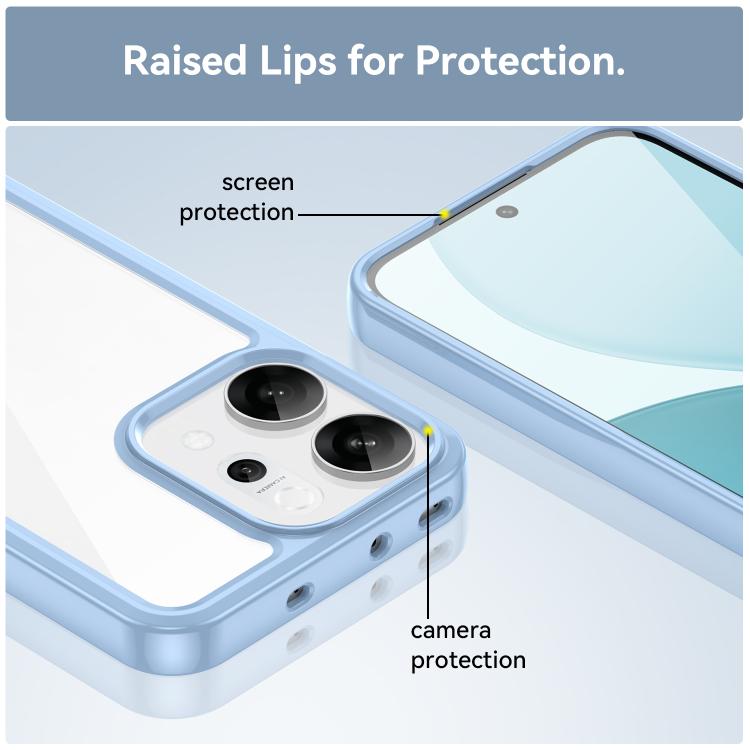 For OPPO Reno14 Global Colorful Series Acrylic Hybrid TPU Phone Case