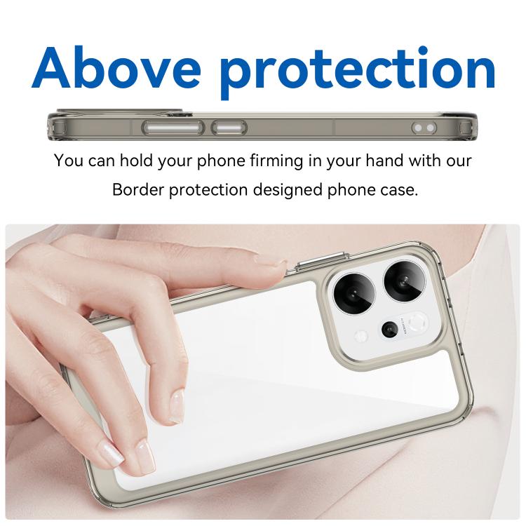 For OPPO Reno14 Global Colorful Series Acrylic Hybrid TPU Phone Case