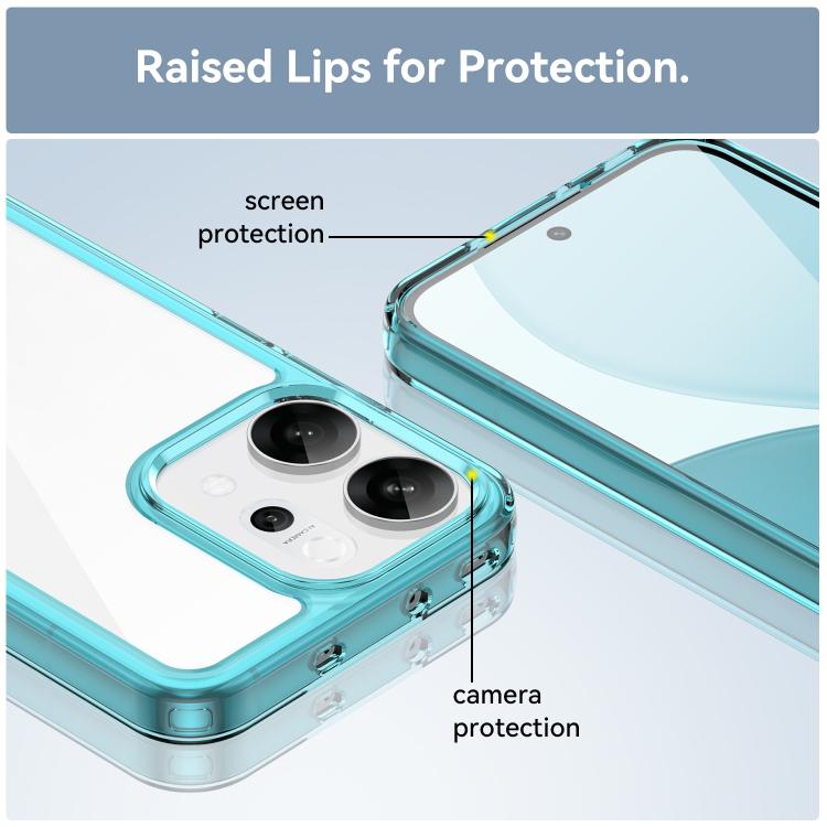 For OPPO Reno14 Global Colorful Series Acrylic Hybrid TPU Phone Case