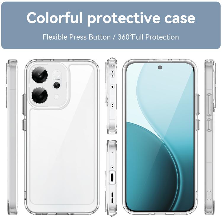 For OPPO Reno14 Global Colorful Series Acrylic Hybrid TPU Phone Case
