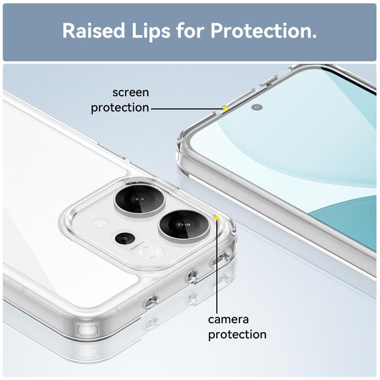 For OPPO Reno14 Global Colorful Series Acrylic Hybrid TPU Phone Case