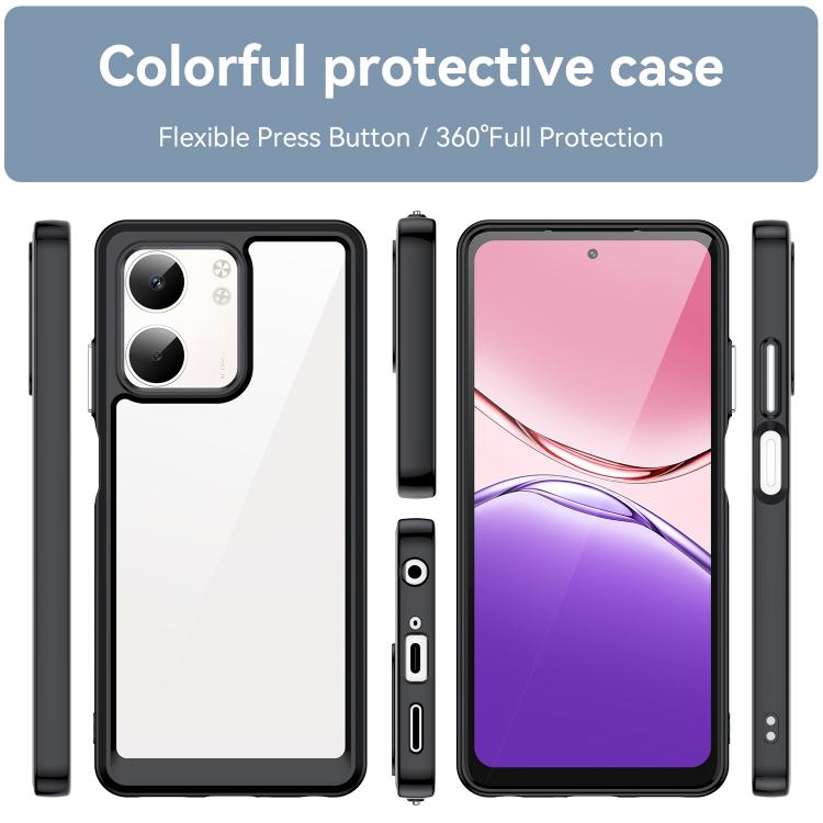 For OPPO A5x 4G Colorful Series Acrylic Hybrid TPU Phone Case