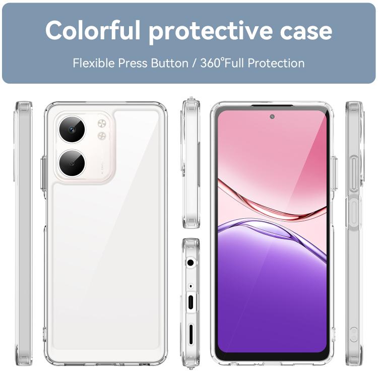 For OPPO A5x 4G Colorful Series Acrylic Hybrid TPU Phone Case