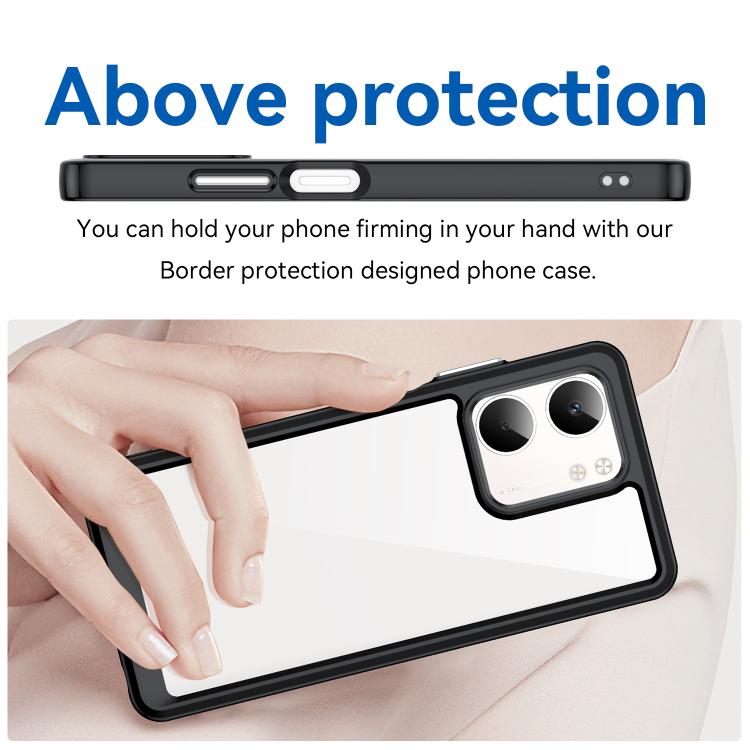 For OPPO A5x 5G Colorful Series Acrylic Hybrid TPU Phone Case