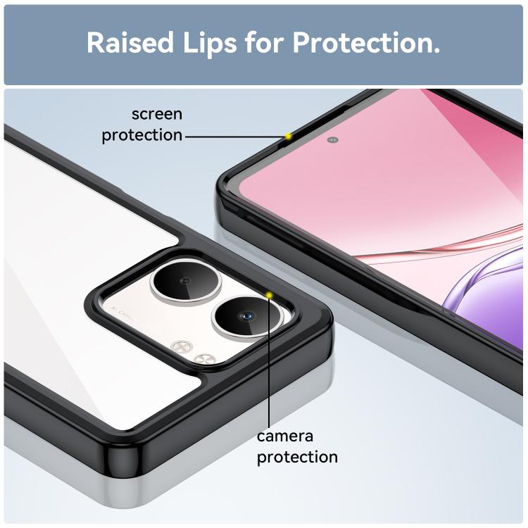 For OPPO A5x 5G Colorful Series Acrylic Hybrid TPU Phone Case