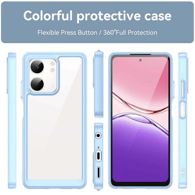 For OPPO A5x 5G Colorful Series Acrylic Hybrid TPU Phone Case